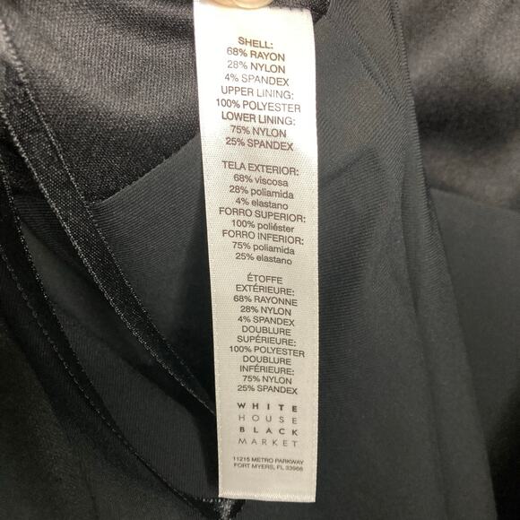 WHBM Size 10 Color-Block Sheath Dress Cream Burgundy Black Cap Sleeve Chic - Picture 5 of 7